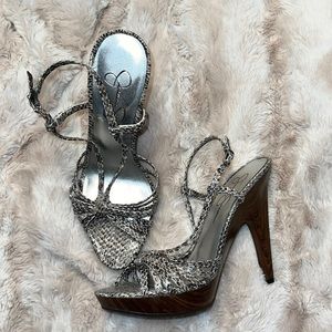 Jessica Simpson strappy platform